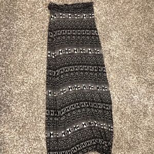 patterned maxi skirt